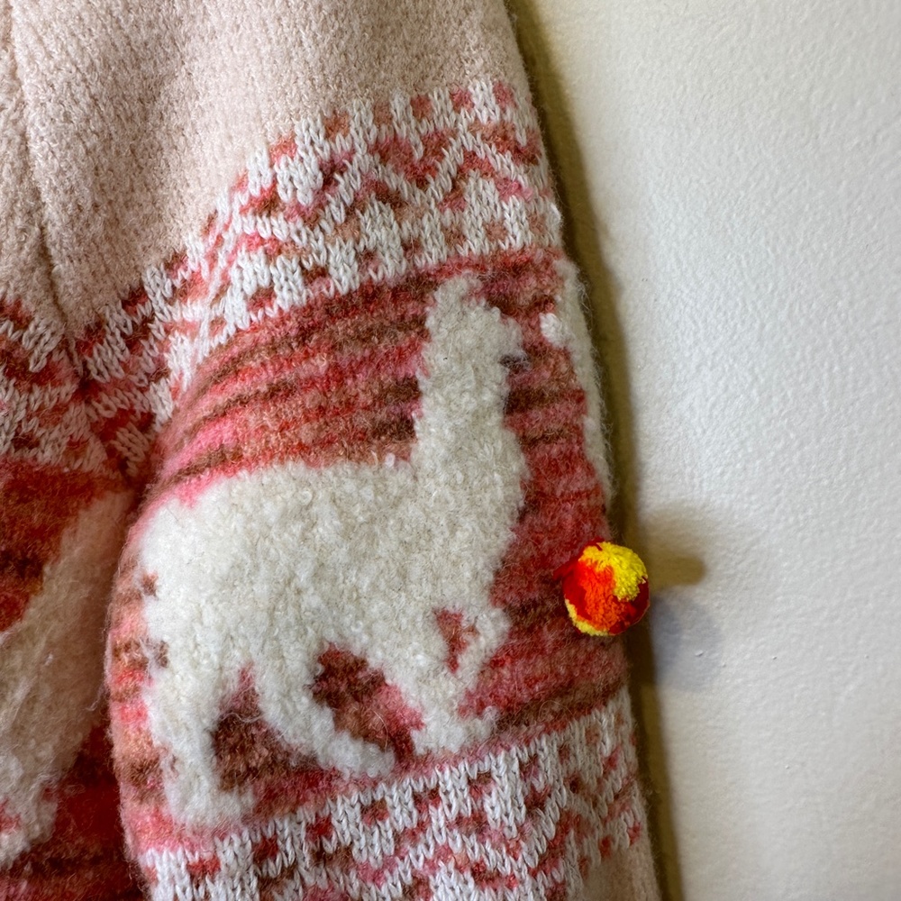 Anthropologie | Aimee Pommed Novelty Print Alpaca Mock Neck Sweater - Picture 11 of 16